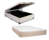 Conjunto Baú Casal (Colchão Revolution Tecnopedic NEW One Face Castor + Base Baú DF Premium Trad. 46cm)