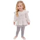 Conjunto Bebê Bata e Legging Jacquard Corações Conjunto Bebê Bata e Legging Jacquard Corações