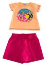 Conjunto Bebê Blusa E Shorts Estampa Com Glitter Marlan Conjunto Bebê Blusa E Shorts Estampa Com Glitter Marlan