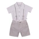 Conjunto Bebê Body Com Bermuda E Suspensório 12385 TAM GG - Paraíso (12016)