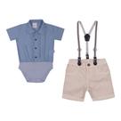 Conjunto Bebê Body Com Bermuda E Suspensório 12385 TAM GG - Paraíso (12017)