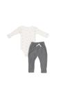 Conjunto bebe body com calca coracao cinza 0605009 baby gut