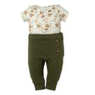 Conjunto Bebê Body Curto + Calça Saruel Verde Camping - Hug