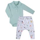 Conjunto Bebê Body Longo Polo + Calça Saruel Escandinavo-Hug