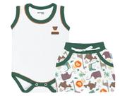 Conjunto Bebê Body Regata com Short Jungle - Batistela Baby
