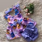 Conjunto Bebê Carinho Bolofofo Lilas +Laço de Cabelo +Calcinha