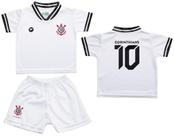 Conjunto Bebê Corinthians Uniforme Branco - Torcida Baby Conjunto Bebê Corinthians Uniforme Branco - Torcida Baby