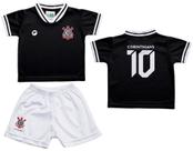 Conjunto Bebê Corinthians Uniforme Preto - Torcida Baby Conjunto Bebê Corinthians Uniforme Preto - Torcida Baby