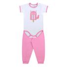Conjunto Bebê Dedeka Body MC Modal Picole Rosa - 25028