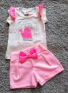 Conjunto Bebê Feminino Blusa + Shorts Regador Alekids Conjunto Bebê Feminino Blusa + Shorts Regador Alekids