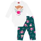 Conjunto Bebê Feminino Body + Legging em Cotton Fadinha Kyly