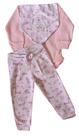 Conjunto Bebê Feminino Body ML + Calça Mini Mundo