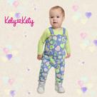 Conjunto Bebê Feminino Jardineira + Blusa Manga Longa Kely&Kety