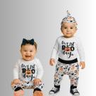 Conjunto Bebê Halloween Touca Body Manga Longa e Calça Mesversário