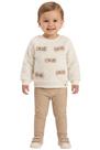 Conjunto Bebê inverno Pelo Carneirinho Laços Strass calça térmica Kukie Conjunto Bebê inverno Pelo Carneirinho Laços Strass calça térmica Kukie