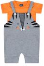 Conjunto bebê jardineira e camiseta orange Conjunto bebê jardineira e camiseta orange
