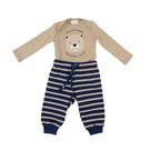 Conjunto Bebê Luc.Boo Body e Calça ML Castor Marrom - 73332 Conjunto Bebê Luc.Boo Body e Calça ML Castor Marrom - 73332