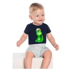 Conjunto Bebê Masculino Body Bermuda Moletinho Dinossauro Kyly
