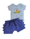 Conjunto Bebê Masculino Body MC + Bermuda Interativa Rei Rex