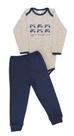 Conjunto Bebê Masculino Body ML + Calça em Malha Canelada Mimoso Baby