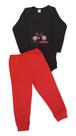 Conjunto Bebê Masculino Body ML + Calça em Malha Canelada Mimoso Baby