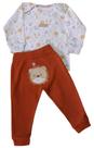 Conjunto Bebê Masculino Body ML + Calça Mini Mundo