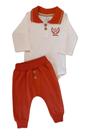 Conjunto Bebê Masculino Body ML Polo + Calça Saruel Tile Baby