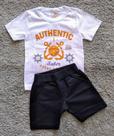 Conjunto Bebê Masculino Camiseta Authentic + Bermuda Alekids Conjunto Bebê Masculino Camiseta Authentic + Bermuda Alekids