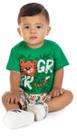Conjunto Bebê Masculino Camiseta em meia malha e Bermuda em moletom sublimado 11673-1