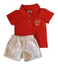 Conjunto Bebê Masculino Polo MC + Bermuda ioluig!