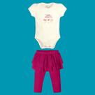 Conjunto Bebê Menina Angerô Body Canelado e Legging Saia Cot Tamanho:RNCor:Igual da foto Conjunto Bebê Menina Angerô Body Canelado e Legging Saia Cot Tamanho:RNCor:Igual da foto