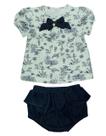 Conjunto Bebê Menina Bata C/Cobre Fralda Creme Grow Up