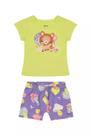 Conjunto Bebê Menina Blusa E Short Elian Cor:VerdeTamanho:P Conjunto Bebê Menina Blusa E Short Elian Cor:VerdeTamanho:P