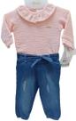 Conjunto Bebê Menina Body + Calça Jeans Verão Paraiso 13872