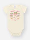 Conjunto Bebê Menina Body e Short Molecotton Off/Rosa Cinti
