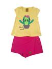 Conjunto bebê menina camiseta+ short saia só vestir tam g Conjunto bebê menina camiseta+ short saia só vestir tam g