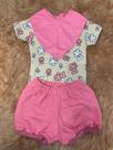 Conjunto bebê menina com babador