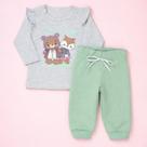 Conjunto Bebê Menina Inverno Babadinhos Delicado Cor:verdeTamanho:G