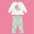 Conjunto Bebê Menina Kyly Casaco Moletom Peluciado e Legging Cotton Off Tamanho:M