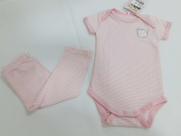 Conjunto Bebê Menina Lessa Kids Body Calça Suedine Rosa 6548