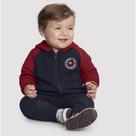Conjunto Bebê Menino Alakazoo Moletom Flamê Jet Moletom New Wave Vermelho/Marinho