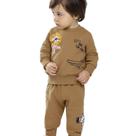 Conjunto Bebê Menino Angerô em Moletinho Berlim Felpado Leão Rust Tamanho:M Conjunto Bebê Menino Angerô em Moletinho Berlim Felpado Leão Rust Tamanho:M