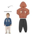 Conjunto Bebê Menino Angerô Jaqueta e Calça Moletom Felpado Jasper/Preto Tamanho:3
