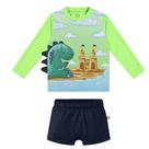 Conjunto Bebê Menino BGR Malha Splash UV50+ Camiseta Dino e Tamanho:3Cor:Igual da foto