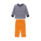 Conjunto Bebê Menino Blusa Listras/Calça Moletom Onda Marinha Conjunto Bebê Menino Blusa Listras/Calça Moletom Onda Marinha