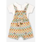Conjunto Bebê Menino Body/Jardineira Bichos Xadrez Up Baby Conjunto Bebê Menino Body/Jardineira Bichos Xadrez Up Baby
