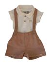 Conjunto Bebê Menino Body Polo e Bermuda com Suspensório ioLuig!