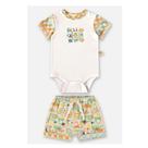 Conjunto Bebê Menino Body/Shorts Bichos Geométricos Up Baby