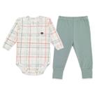 Conjunto Bebê Menino Body Xadrez/Mijão Mini &amp Co