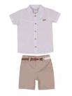 Conjunto Bebê Menino Camisa Bermuda Batizado Paraiso 14927